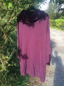 Hobbs designer purple wool jumper 10 roll neck cashmere - Picture 1 of 4