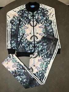 ADIDAS FIREBIRD Anzug Jacke Hose Damen Bunt Blumen Muster Gr. 38 Retro Vintage - Bild 1 von 24