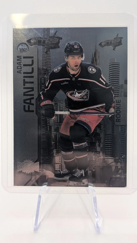 2023-24 METAL UNIVERSE ADAM FANTILLI ROOKIE RC #152 BLUE JACKETS PROSPECT - Image 1 of 3