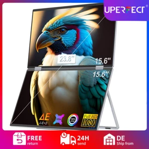 15,6 Zoll Zusammenklappbarer Tragbarer Dual-Monitor 1080P IPS Laptop-Bildschirm - Bild 1 von 13