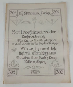 Vintage Mid Century Hot Iron Transfer Booklet "The Spuhler Books" 302 - Picture 1 of 7