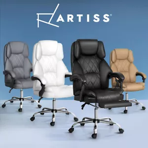 Artiss Executive Office Chair Computer Desk Gaming Chairs Footrest Recline - Picture 1 of 36