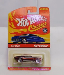 LLANTAS HOT WHEELS CLASSICS SERIE 1 1967 CAMARO ROJAS 7 RADIOS ESCALA 1/64 - Imagen 1 de 4