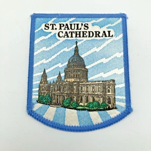 St. Paul's Cathedral England Vintage UK Souvenir Woven Patch Badge - Picture 1 of 3