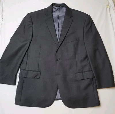 Jos A Bank Jacket Black 100% Wool Blazer Sport Coat 46 Regular 40 Waist EUC - Image 1 of 4