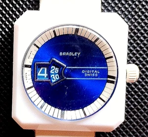 seltene Bradlley Digital Swiss Jump Hour Uhr Herren Mechanische Armbanduhr - Bild 1 von 6