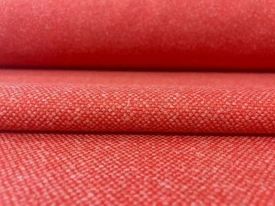 4 yds Camira Silk Empress Warm Orange Red Dobby Wool Flax Upholstery Fabric - EB - Image 1 of 4