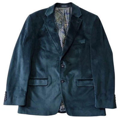 Lauren Ralph Lauren Forest Green Velvet Velour Smoking Evening Blazer. Sz. 42S - Image 1 of 4