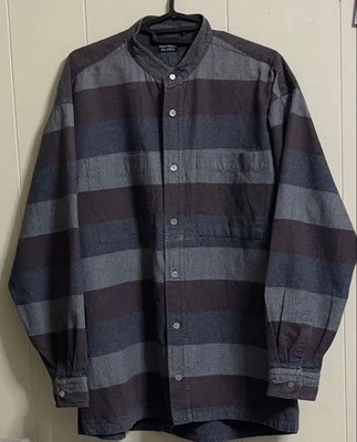 Camisa Issey Miyake Cuello Banda, Manga Larga, Algodón, Talla M Foto 1 de 4