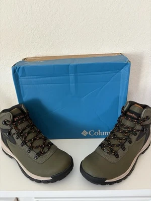 Columbia Hombres 8 Botas de Senderismo Cuero Verde Oliva Impermeables Newton Wander Nuevas en Caja Foto 1 de 4