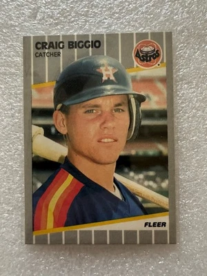 1989 Fleer Craig Biggio #353 (RC) - Image 1 of 4