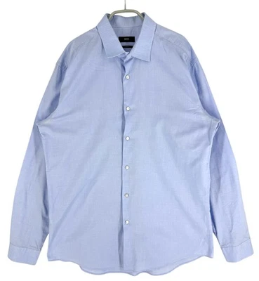 Hugo Boss Uomini Isko Slim Fit Elegante Casual Taglia L - 43 17 - Immagine 1 di 4