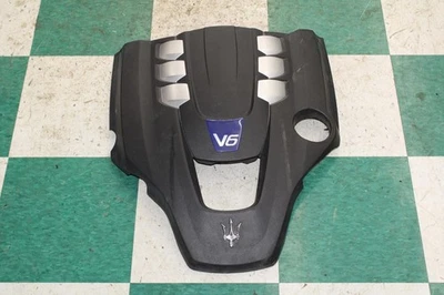 14-17 GHIBLI 3.0L V6 Black Plastic SIlver Trim Appearance Engine Cover Panel OEM Foto 1 de 4