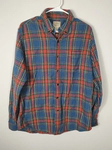  Camisa con botones LL Bean para hombre mediana franela a cuadros manga larga - Imagen 1 de 6