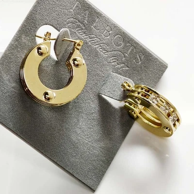 Brincos de argola 22 mm Talbots CZ declaração chique feminino festa férias joias presente - Imagem 1 de 4