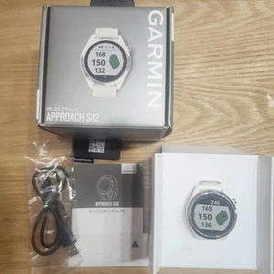 Garmin Approach S42 White GPS Golf Touchscreen Lightweight 15-Hour Battery - Zdjęcie 1 z 12