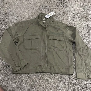Kensie Jeans Military Jacket Utility Lightweight Olive Green Size M - Picture 1 of 3