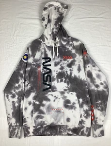 686 NASA Hoodie W/Sleeve Emblems Gray Sweatshirt Men's Size Medium - Picture 1 of 11
