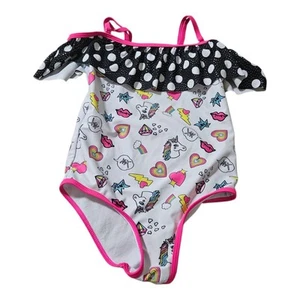 Girls Betsey Johnson Unicorn Swimsuit Size 6x - Picture 1 of 6