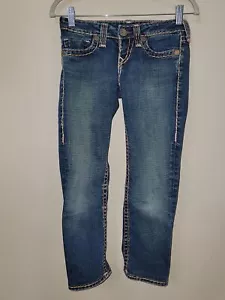 True Religion Cropped Blue Jeans SZ 25 - Picture 1 of 9
