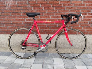 Neon Rotes 59cm Cycletech Retro Rennrad Vintage, Shimano, Groß, Stahl - Bild 1 von 12