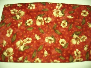 18" Benartex 100% Cotton Flannel Floral Polka Dot Fabric - Picture 1 of 1