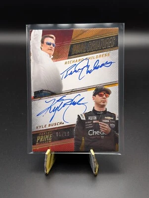 2023 Panini Prime NASCAR Kyle Busch Richard Childress Dual Signatures Gold 1/15 - Image 1 of 4