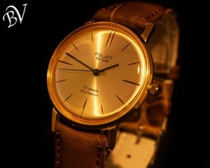 Relojes de pulsera mecánicos Poljot De luxe clásicos ultra delgados URSS para hombre - Imagen 1 de 7