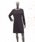 Marccain Dress Black Knitted Textured Fabric Jumper Dress Marc Cain Size N4 Uk14