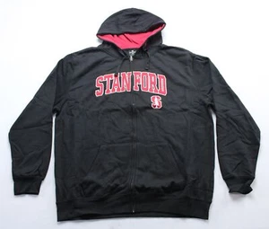Stanford Cardinal Men's Colosseum Arch & Logo Full-Zip Hoodie CG2 Black Size 2XL - Picture 1 of 6