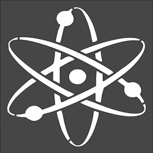 1- 8x8 inch Stencil, (NB-73) Atom (6mil) - Picture 1 of 2
