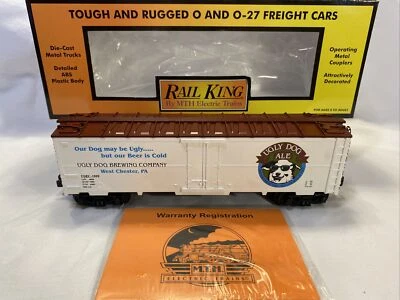 MTH RailKing 30-78050 Ugly Dog Ale Modern Beer Reefer Car #1999 New O Gauge - Image 1 of 4