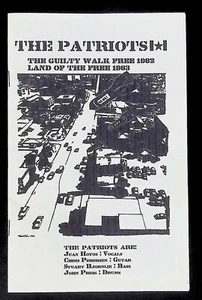 1983 The Patriots Punk Rock Band Brochure Pamphlet - Picture 1 of 4