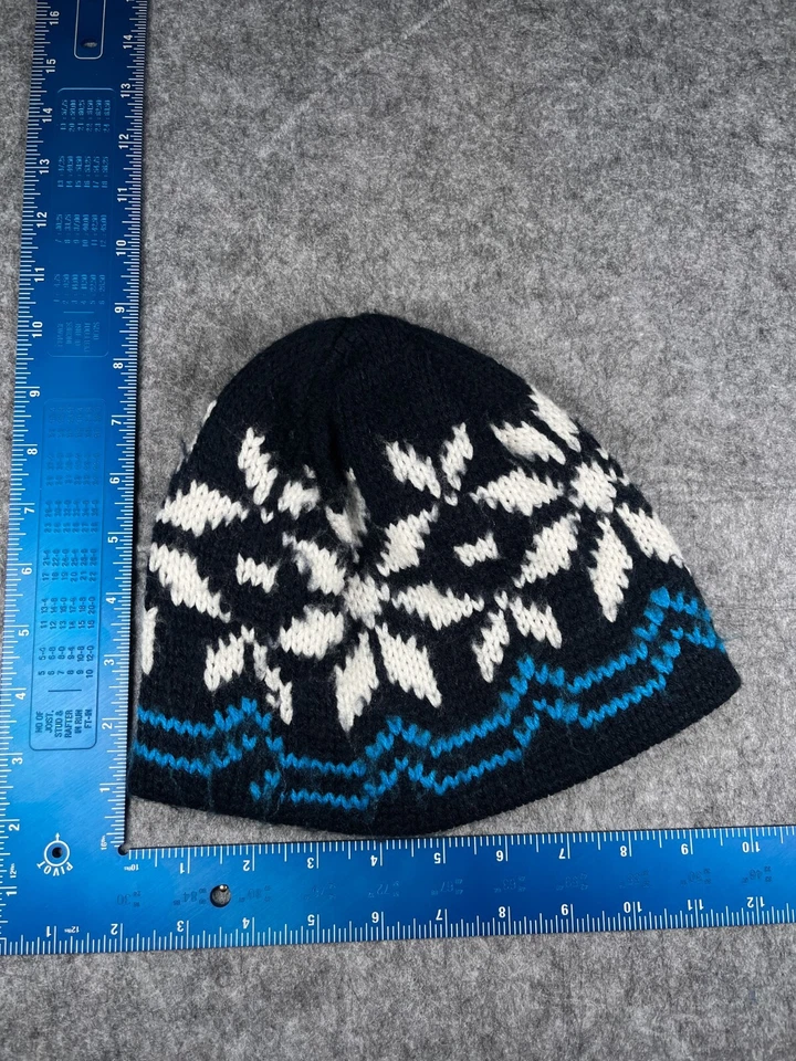L.L. Bean Beanie Toque Juvenil Grande Azul Isla Justa Tejido Acrílico Poliéster Forrado Foto 1 de 4