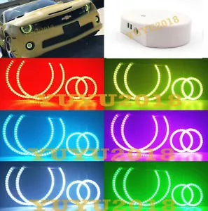 Anillo halo BT RGB para Chevrolet Camaro 10-13 halógeno faro niebla ojo de ángel - Imagen 1 de 19