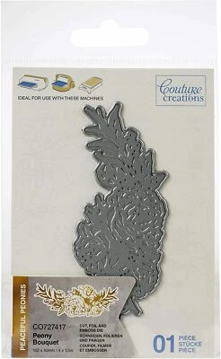 Peaceful Peonies Cut and Foil Die Hotfoil Stamp Peony Bouquet - image 1 of 4