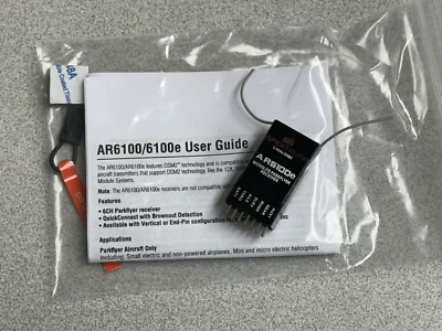 Spektrum AR6100e DSM2 6 Channel Receiver 2.4GHz R/C Remote Control Aircraft - Image 1 of 4