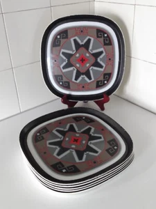 Vintage Sango Quadrille Malta Japanese China Plates Set Of 6 - Picture 1 of 9