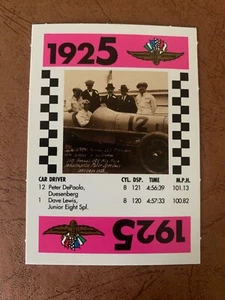 PETER DEPAOLO 1991 Indy 500 75th Anniversary Game Card - Picture 1 of 2