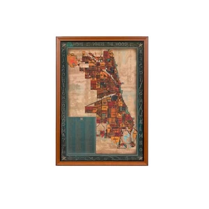 Third Edition Framed Chicago Hood Map - Picture 1 of 1