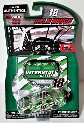 2017 Wave 10 NASCAR Authentics #18 Kyle Busch 1:64 Scale Interstate Batteries - Image 1 of 2