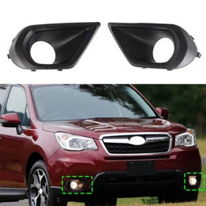 2PC Front Bumper Fog Lamp Light Cover Frame Bezel For Subaru Forester 2014-2016 - Picture 1 of 9