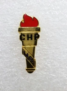 1984 California Highway Patrol Torch Olympic Police Pin - Bild 1 von 1