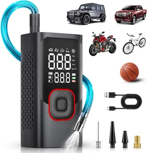 Tire Inflator Portable Air Compressor, 6X Faster Pump Mini Tire Inflator for Car - Picture 1 of 12