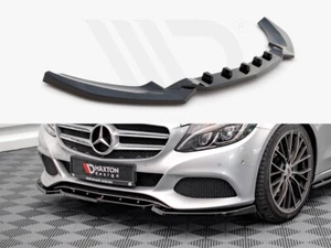 Für Mercedes C-Klasse W205 Maxton Design Front Diffusor Glanz schwarz ABS - Bild 1 von 4