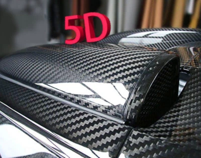 High Quality 5D Gloss Car Carbon Fiber Vinyl Wrap Sticker Film Roll Air Free - Image 1 of 4