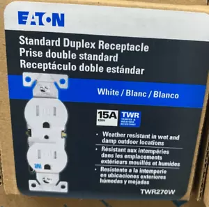 Receptáculo dúplex Tr&Wr 15a, sin TWR270W, dispositivos de cableado Cooper Inc - Imagen 1 de 3