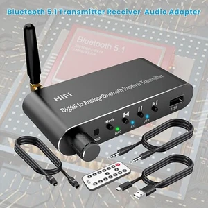 Digital to Analog Audio Converter with Bluetooth 5.1 Receiver,Digital Optical... - Picture 1 of 6