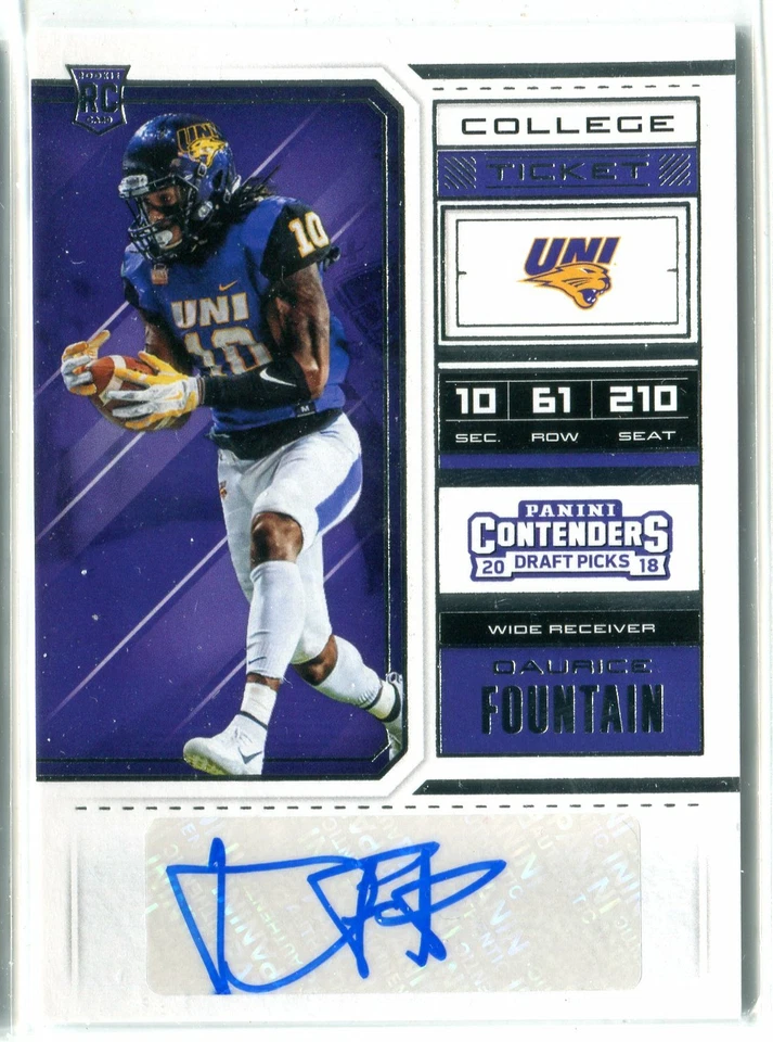 2018 Contenders Draft Picks Daurice Fountain AUTO AUTOGRAPH RC UNI - Image 1 of 1