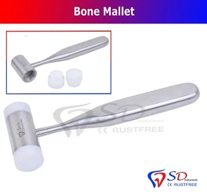 Knochen Schläger 18cmX25mm Austauschbare Teflon Einsatz Zahnimplantat Operation - Picture 1 of 5